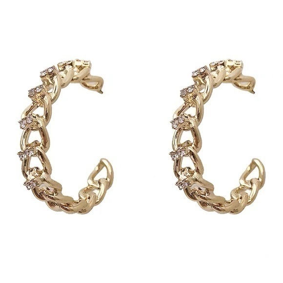 18K Gold Plated Hoop earrings - Picture 1 of 2
